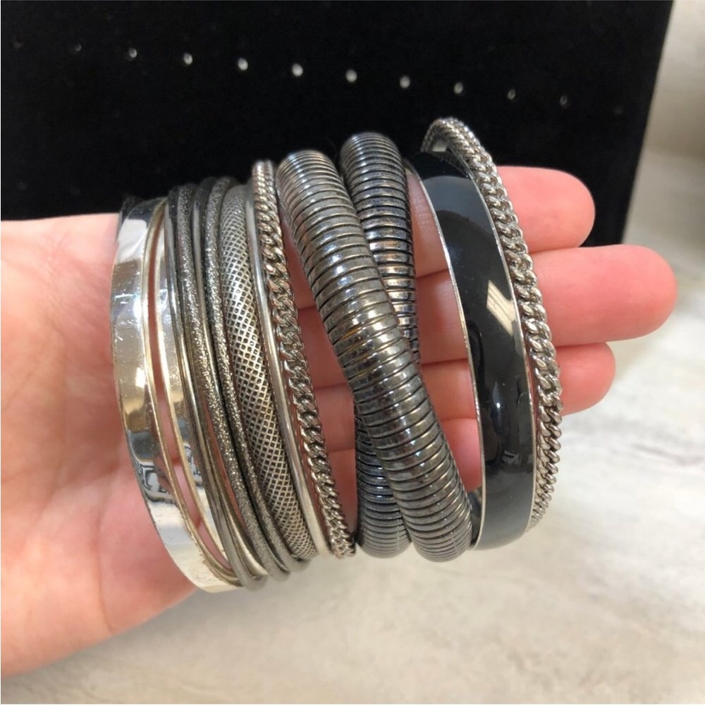 Bangle Bracelets - Silver - image 2